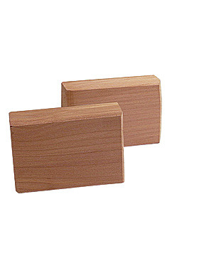 Zedernholzklötzchen, 2 Stk., 6 x 4 cm
