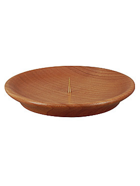 Kerzenständer aus Kirschholz, Ø 14 cm