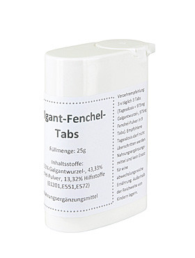 Galgant-Fenchel-Tabs Box, 25 g