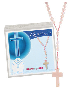Rosenquarz-Rosenkranz, 29 cm