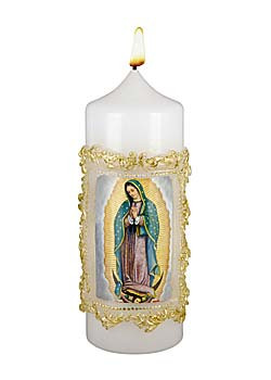 Guadalupe-Kerze,  6 x 16 cm