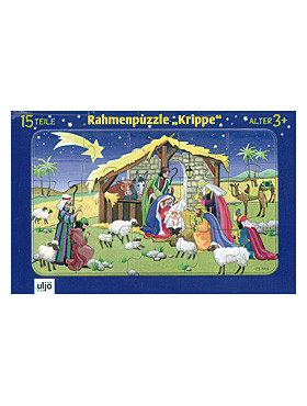 Rahmenpuzzle Krippenszene, 29,5 x 19 cm