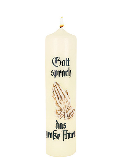 Handverzierte Kerze, 6 x 25 cm