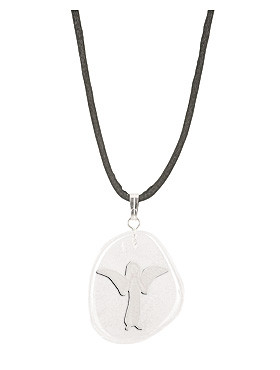 Bergkristall-Engelanhänger, Ø ca. 2,5 cm