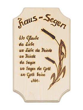Haussegen-Bild aus Holz, 24 x 40 cm