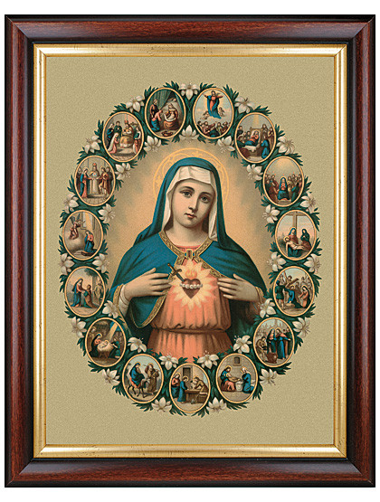 Hl. Herz Maria-Bild, 37 x 47 cm