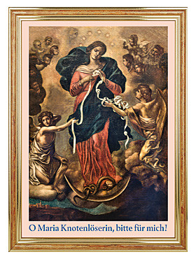 Maria Knotenlöserin-Bild, 17 x 23 cm