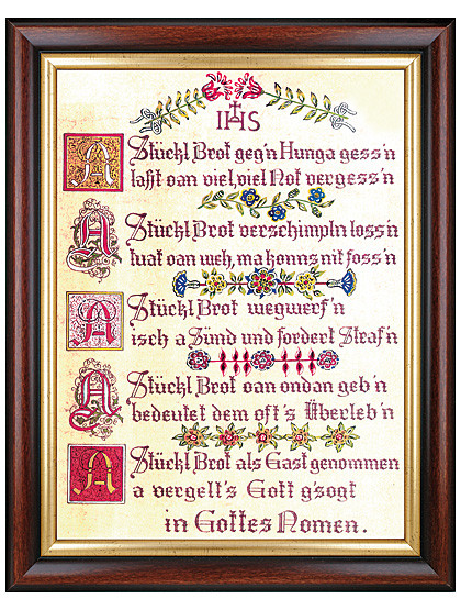 Hausspruch Brot-Bild, 37 x 47 cm