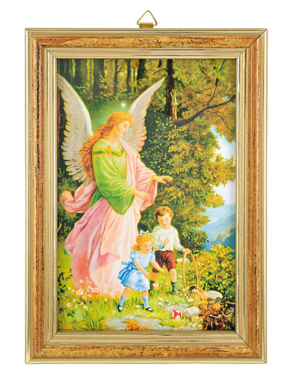 Schutzengel-Bild, 12 x 17 cm