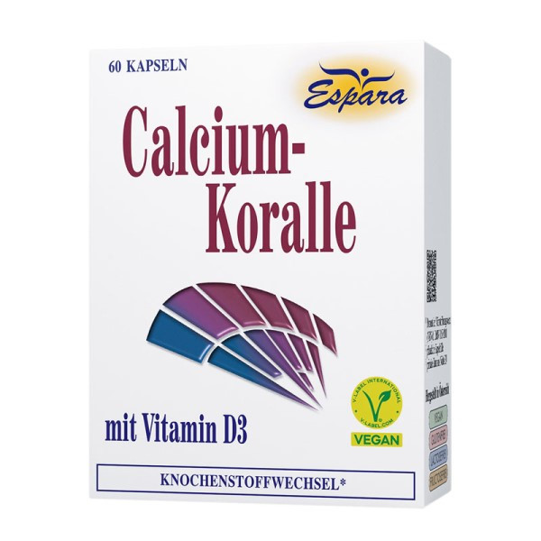 Calcium-Koralle mit Vitamin D3, 60 Kapseln