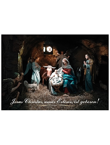 Weihnachtskarte Krippenbild, A6
