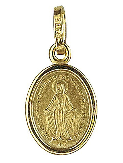 Wundertätige Medaille  in Gold 585, Ø 12 mm
