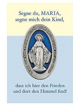 Segne du, Maria-Gebetszettel, 4-seitig