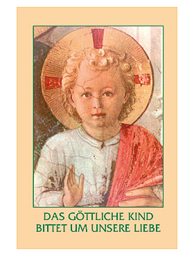 Zum göttlichen Kinde,Gebetszettel, 4-seitig