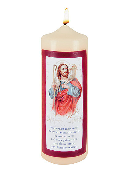 Guter Hirte, Kerze, 7 x 20 cm