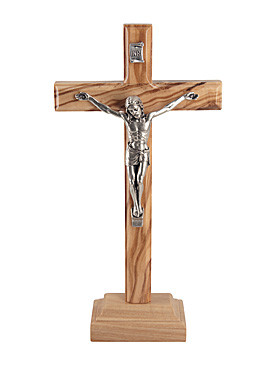 Stehkreuz mit silbernem Jesukorpus, 10 x 18 cm
