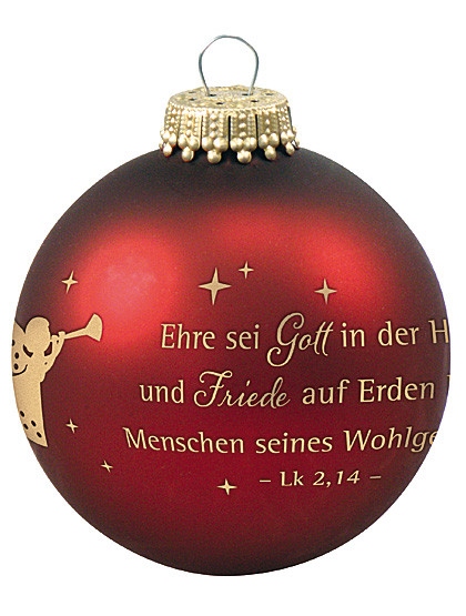Christbaumkugel aus mattem Glas, Ø 7 cm