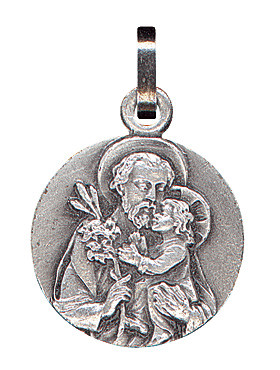 Heilige Josef - Medaille,  Ø 1,6 cm