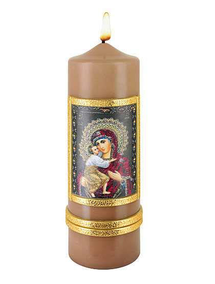 Marienkerze, 6 x 20 cm.