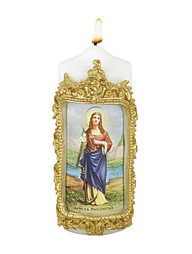 Heilige Philomena-Kerze, 6 x 16 cm