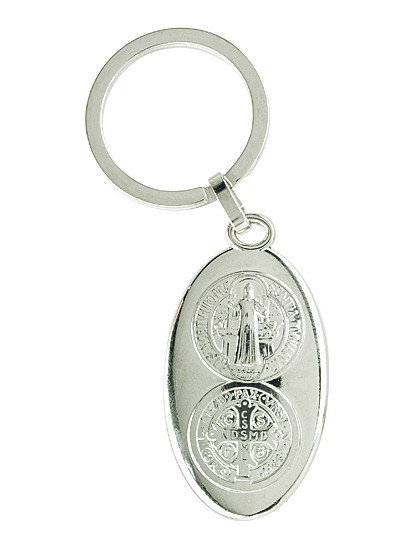 Benediktus-Schlüsselanhänger aus Metall, 8 cm