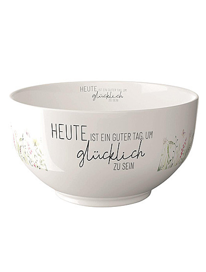 Porzellanschale mit Spruch, 13 x 7 cm