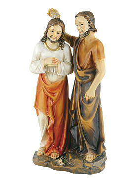 Täufer Johannes und Jesus-Statue, 21 cm