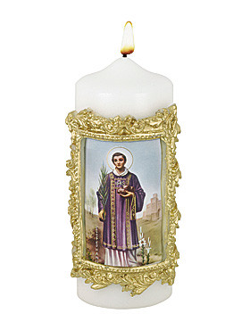 Heiliger Stephanus-Kerze, 6 x 16 cm