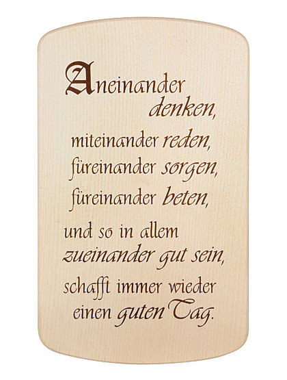 Holz-Spruchtafel, 14,5 x 24 cm