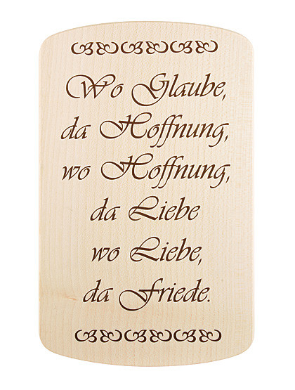 Spruchtafel aus echtem Holz, 15 x 24 cm