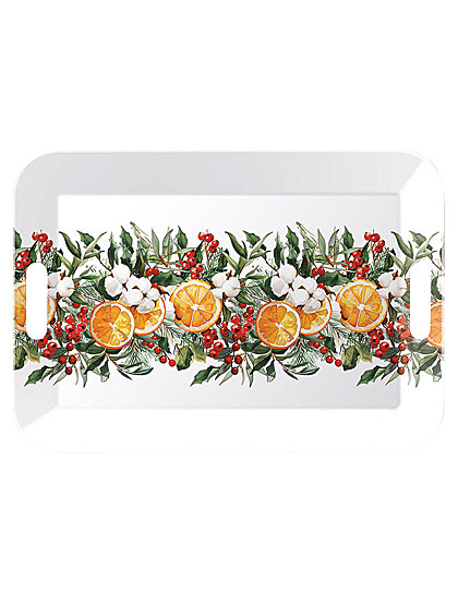 Melamin-Tablett mit winterlichem Motiv, 33 x 47 cm