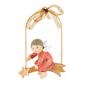 Engel-Anhänger auf dem Weihnachtstern, H: 15 cm