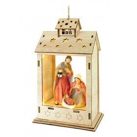 Laterne mit der Heiligen Familie, H: 19 cm
