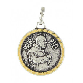 Pater Pio-Medaille, Ø 1,6 cm