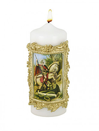 Heiliger Georg, Kerze, 6 x 16 cm
