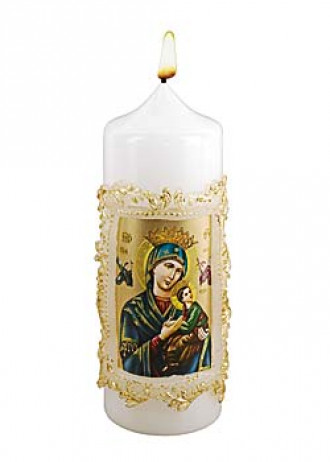 Muttergottes zur immerwährenden Hilfe-Kerze, 6 x 16 cm