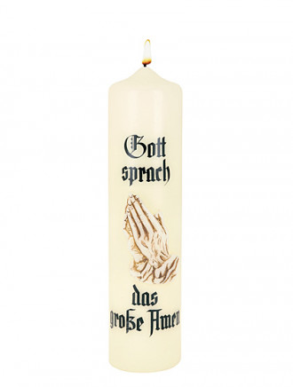 Handverzierte Kerze, 6 x 25 cm