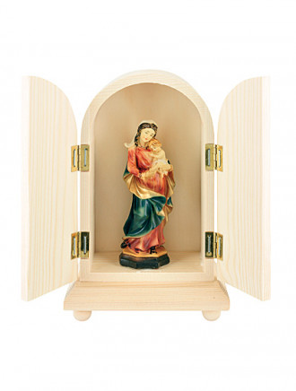 Zweiflügeliger Holzaltar, 10 x 19 cm