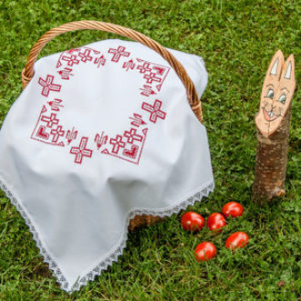 Weihkorbdecke Passion, 60 x 60 cm