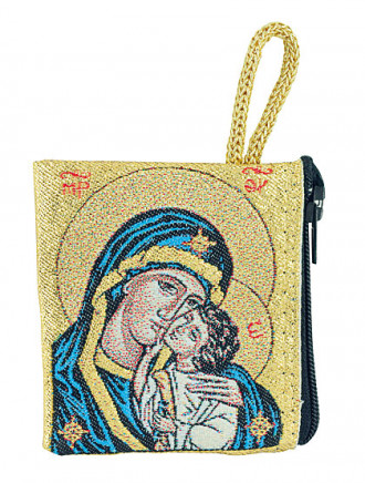 Rosenkranztäschchen, Maria & Jesukind, 8 x 7 cm