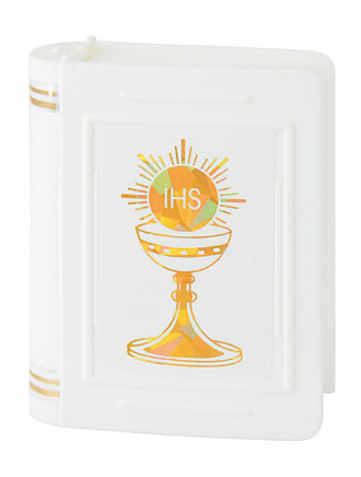 Rosenkranzdöschen in Buchform, 4,5 x 6 cm