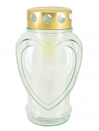 Glaswindlicht in Herzform, 19 cm