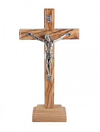 Stehkreuz mit silbernem Jesukorpus, 10 x 18 cm