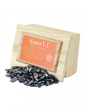 Holztruhe - Hämatit, 10 x 7 cm