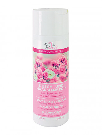 Rosen Duschgel und Shampoo, 200 ml