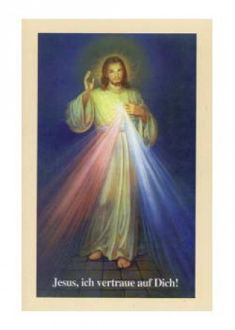 Jesus ich vertraue auf Dich, Gebetszettel, 4-seitig
