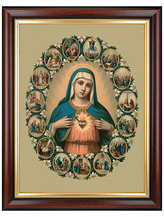 Hl. Herz Maria-Bild, 37 x 47 cm