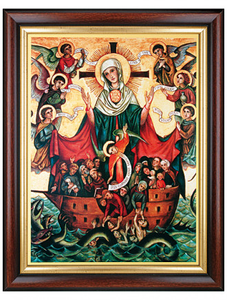 Mutter der Kirche und die 7 Erzengel-Bild, 37 x 47 cm