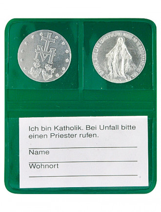 Gott schütze Dich-Etui Wundertätige Medaille, 6,5 x 5,5 cm