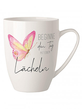 Porzellanbecher mit Spruch, 250 ml